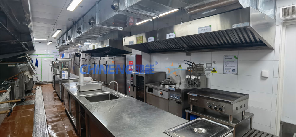 50-100人基礎版智能食堂廚房工程3d效果圖