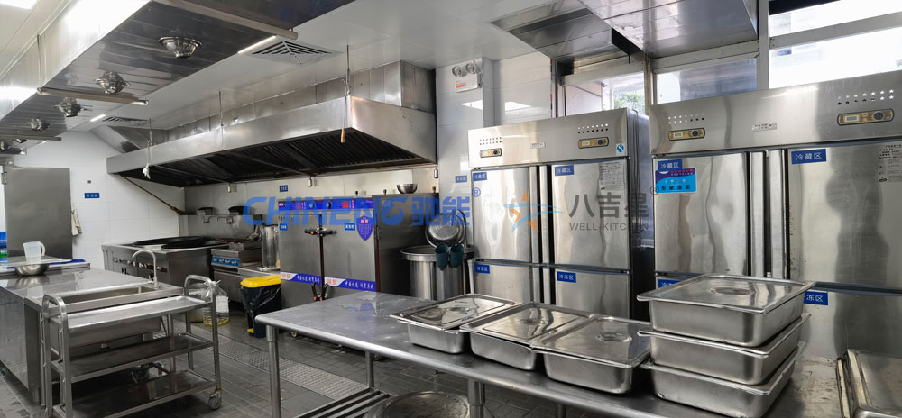50-100人標準版智能食堂廚房工程3d效果圖