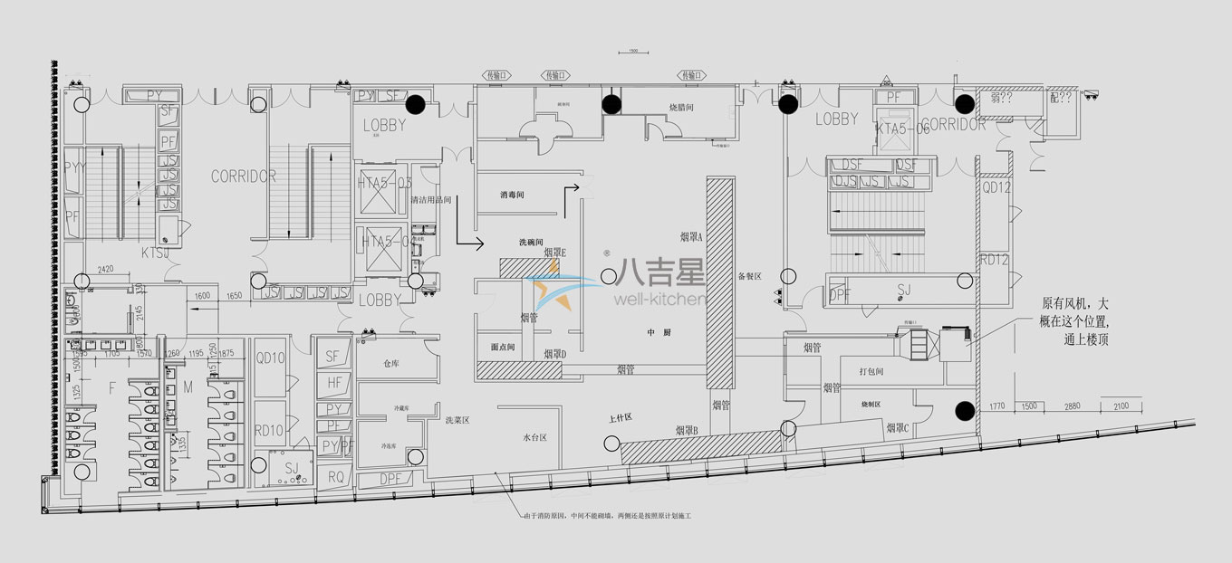 油煙凈化除味工程平面設計圖